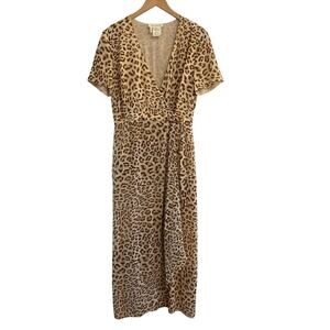 Escada Silk Leopard Print Wrap Dress Women’s Size 40 (US 8/10) Business career